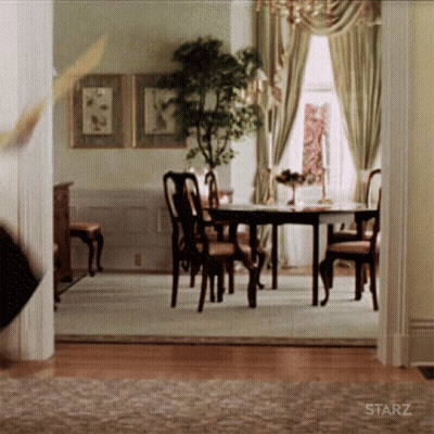 Starz Logo In Dining Room GIF