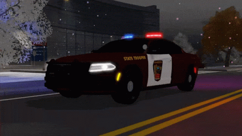 State Trooper Car Driving GIF