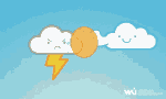 Static Clouds Lightning GIF 