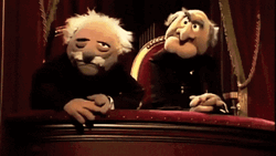Statler And Waldorf At Balcony Seats GIF