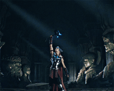 Statue Holding Lightning Bolt GIF