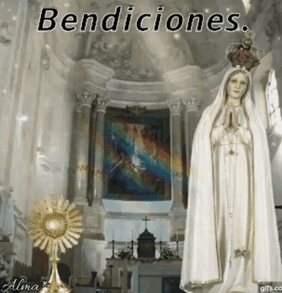Statue In Church With Bendiciones GIF