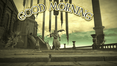 Statue In Front Of Building Good Morning GIF