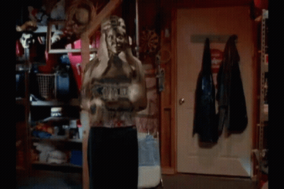 Statue In Room With No Smoking Sign GIF