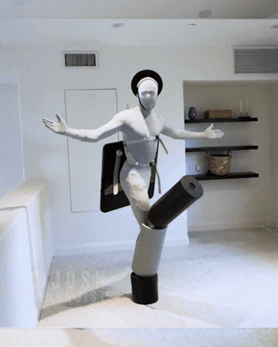 Statue in Room With Word Joshua