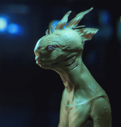Statue Of Creature With Long Neck GIF