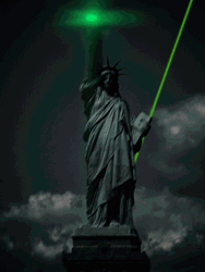 Statue Of Liberty Rave Hand Wave  GIF