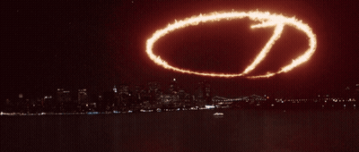 Statue Of Liberty Surrounded By Circle Of Light GIF