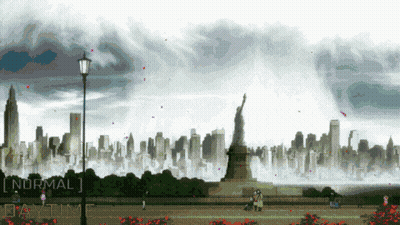 Statue Of Liberty With City Skyline Saying Normal GIF