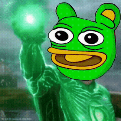 Statue Of Liberty With Green Frog On Head GIF