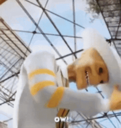 Statue Of Man In Striped Suit GIF