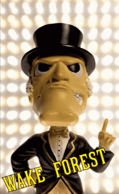 Statue Of Man In Top Hat Wake Forest GIF