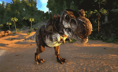 Statue Of Man Standing On Large Turtle GIF