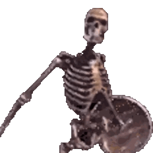 Statue Of Man With Sword And Shield Sticker