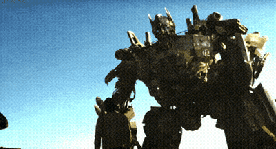 Statue Of Robot With Blue Sky GIF