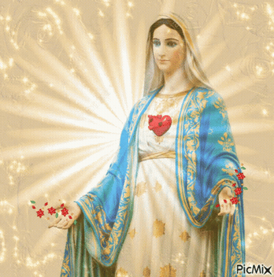 Statue Of Woman With Heart On Chest GIF