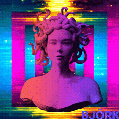 Statue Of Woman With Snakes In Hair Bjork GIF