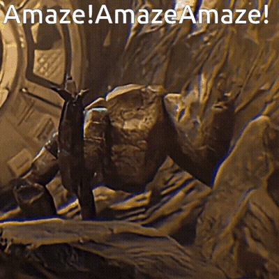 Statue Saying Amaze! Amaze! GIF