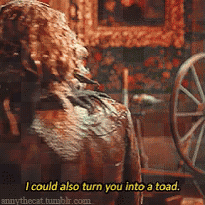 Statue Saying I Could Also Turn You Into A Toad GIF