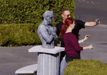 Statue Scary Surprise Prank Funny Reaction GIF