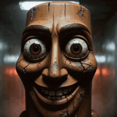 Statue With Big Smile GIF