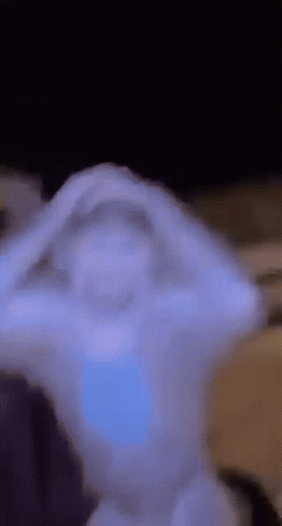 Statue With Blue Light From Eyes GIF