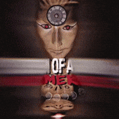 Statue With Clock On Head Saying Of A Me GIF