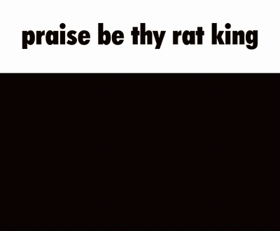 Statue With Praise Be Thy Rat King GIF