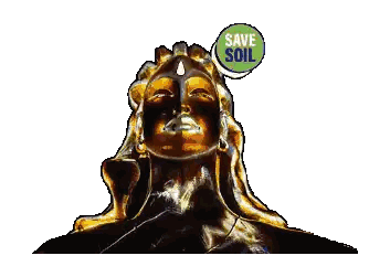 Statue With Save Soil Speech Bubble Sticker