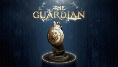 Statue With Shield Saying The Guardian GIF
