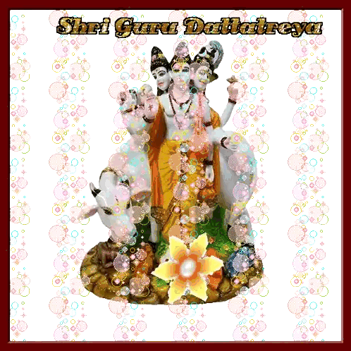 Statue With Shri Guru Dattatreya Sticker