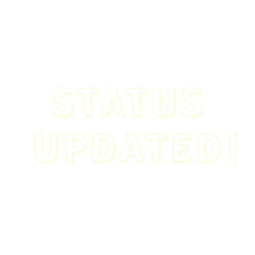 Status Updated Yellow Text Sticker