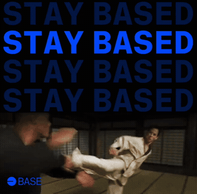 Stay Based Blue Poster GIF
