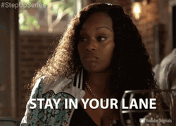 Stay In Your Lane Lady GIF