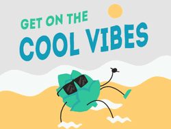 Stay Positive Cool Vibes Cartoon  GIF