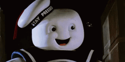 Stay Puft Adorable Giant Marshmallow Man GIF
