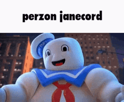 Stay Puft Giant Marshmallow Man Smiling GIF