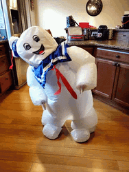 Stay Puft Marshmallow Man Halloween Costume GIF