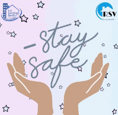 Stay Safe Poster With Two Hands GIF