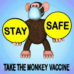 Stay Safe Take Monkey Vaccine GIF