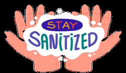 Stay Sanitized Transparent Sticker
