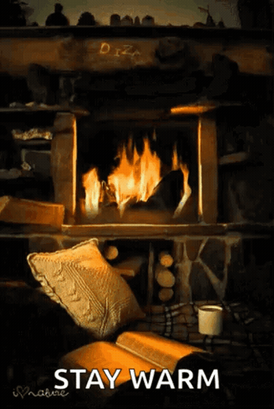 Stay Warm Fireplace GIF