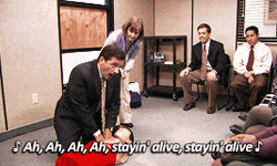 Stayin Alive The Office Michael Scott GIF