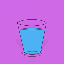 Staying Cool With A Glass Of Water GIF