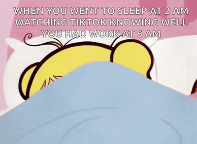 Staying Up Late Watching TikTok GIF