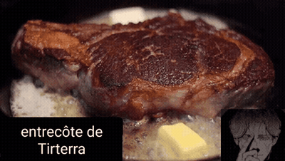 Steak Cooking In Frying Pan With Butter Entrecote De Tirterra GIF