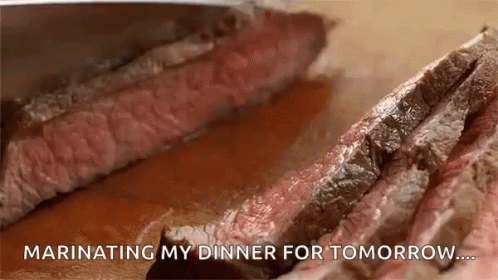 Steak Sliced With Marinating My Dinner For Tomorrow GIF