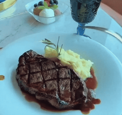 Steak With Mashed Potatoes And Gravy GIF
