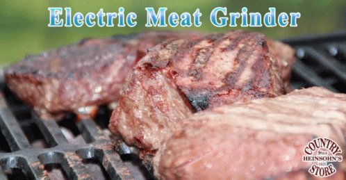 Steaks On Grill Electric Meat Grinder GIF
