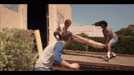 Stealing Giant Steak Skit GIF
